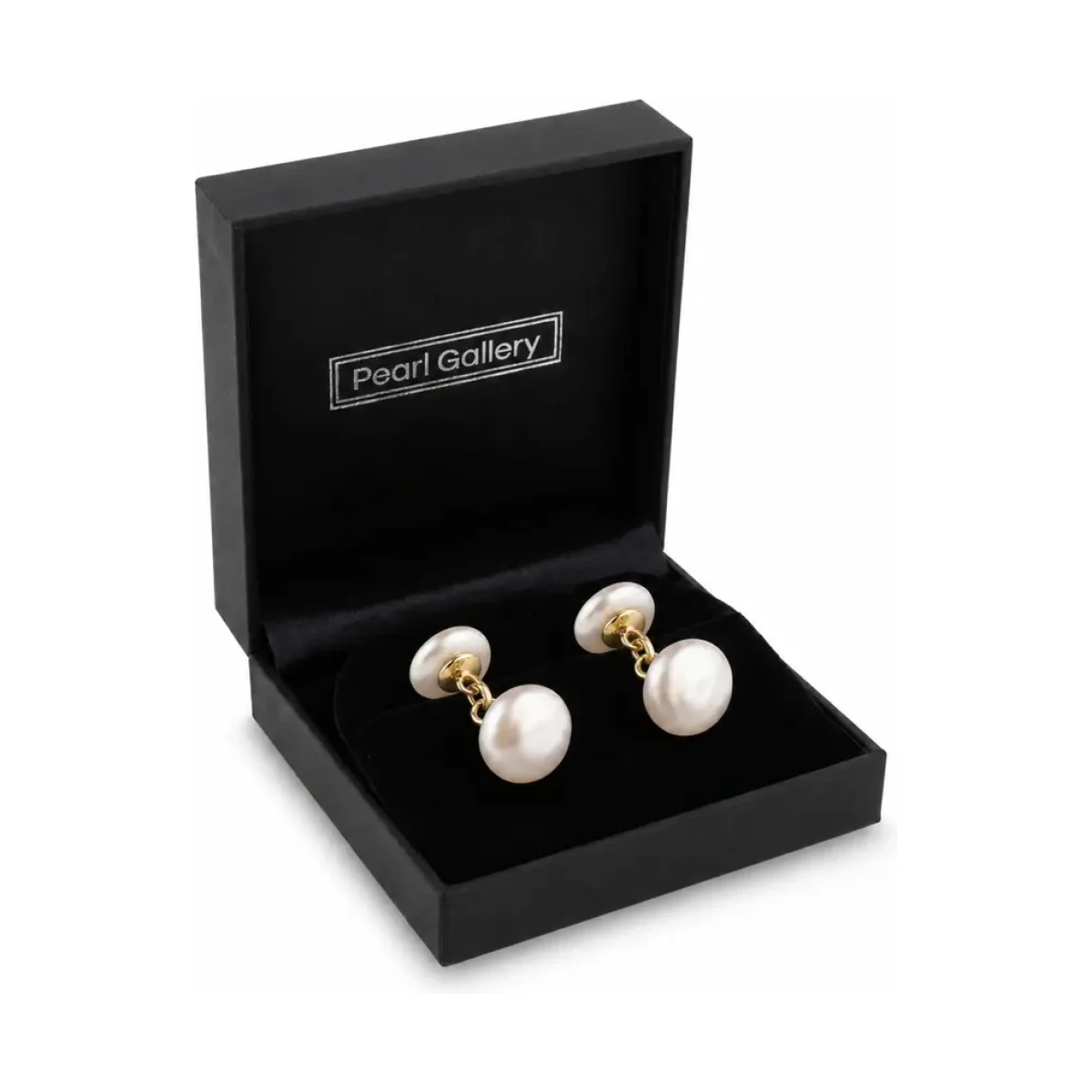Freshwater Coin Pearl Cufflinks | 9ct Yellow Gold