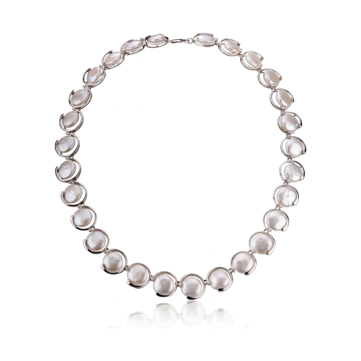 Freshwater Pearl & Diamond Collar Necklace | 14ct White Gold