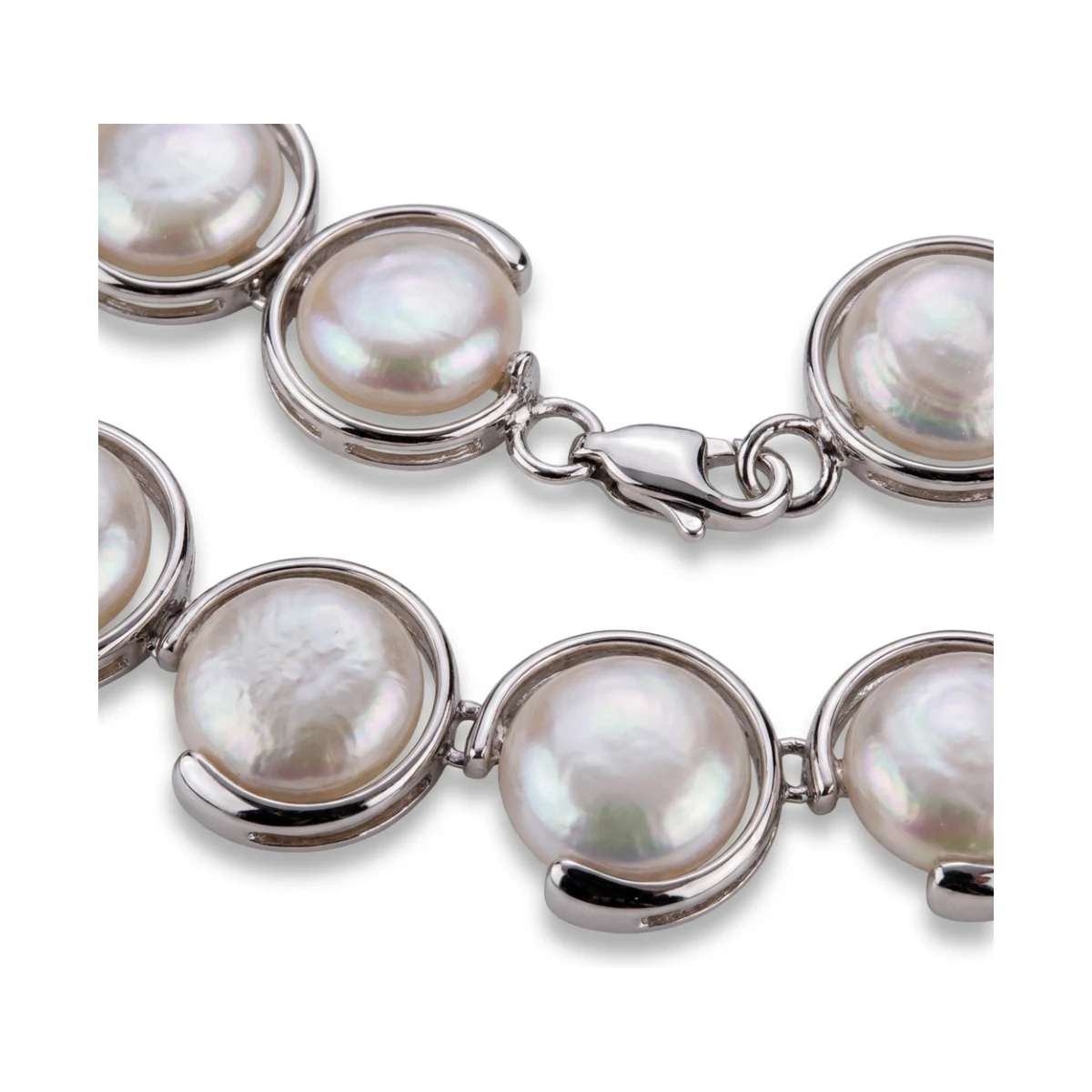 Freshwater Pearl & Diamond Collar Necklace | 14ct White Gold