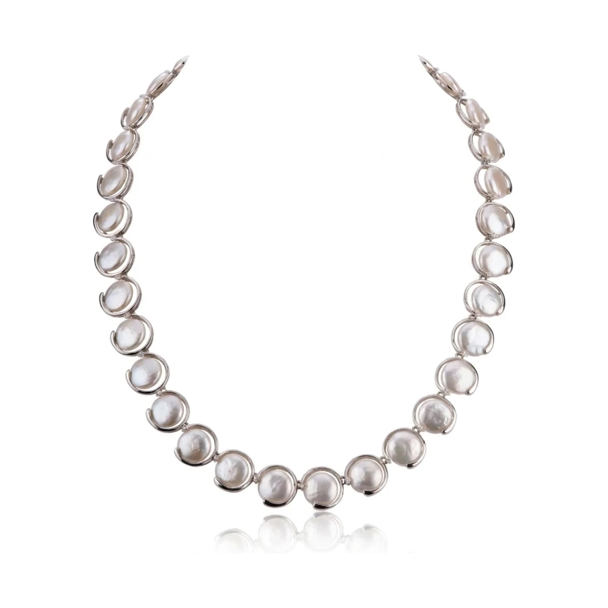 Freshwater Pearl & Diamond Collar Necklace | 14ct White Gold