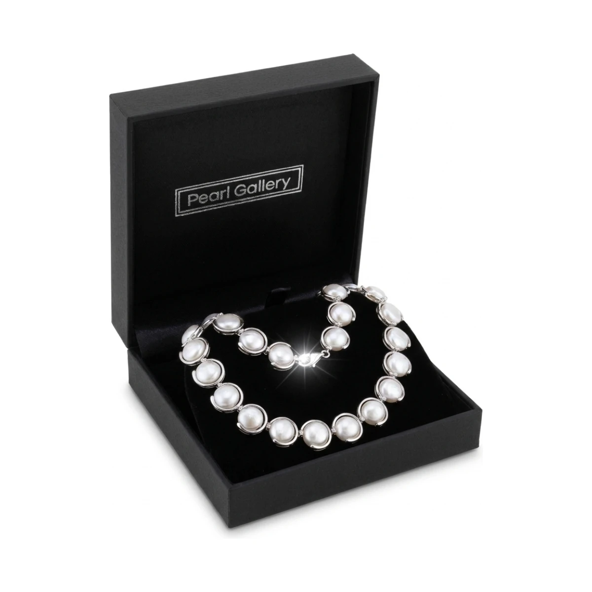 Freshwater Pearl & Diamond Collar Necklace | 14ct White Gold