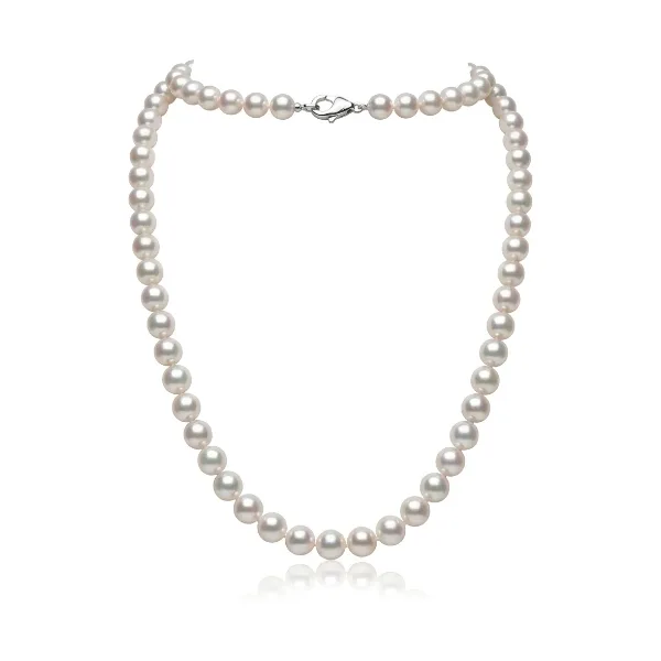 White Akoya Pearl Necklace | Hanadama Grade | 6.0-6.5 mm  