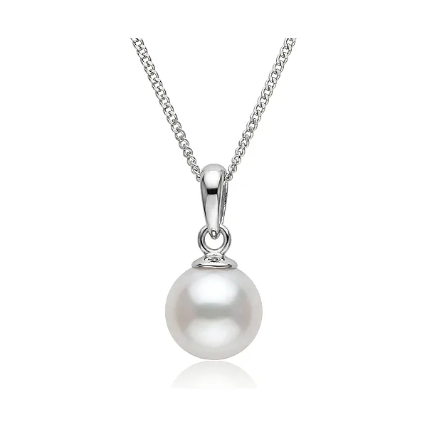 Simple Akoya Cultured Pearl Pendant 7.0-7.5 mm  |  9ct White Gold
