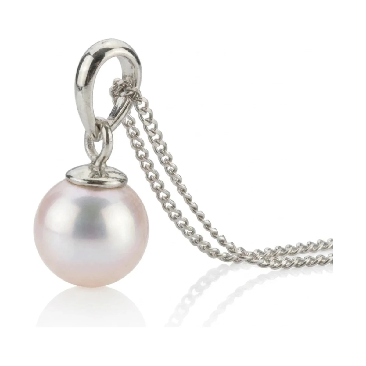 Simple Akoya Cultured Pearl Pendant 7.0-7.5 mm  |  9ct White Gold