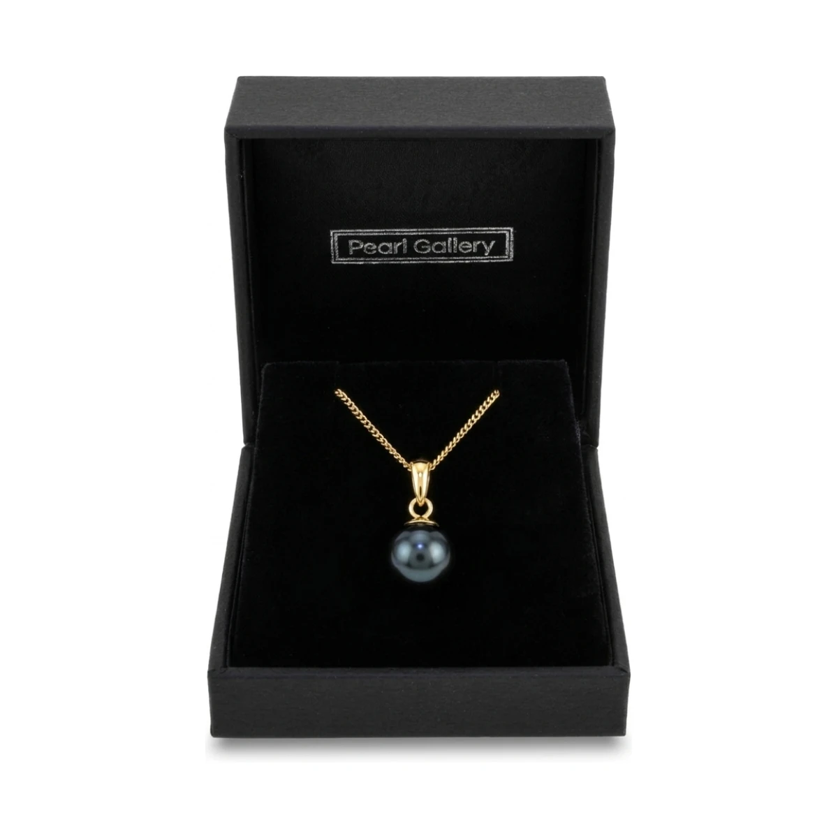 Black Akoya Cultured Pearl Pendant 7.0-7.5 mm  |  9ct Yellow Gold