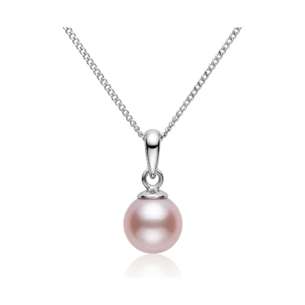 Simple Akoya Cultured Pearl Pendant 7.5-8.0 mm  |  9ct White Gold