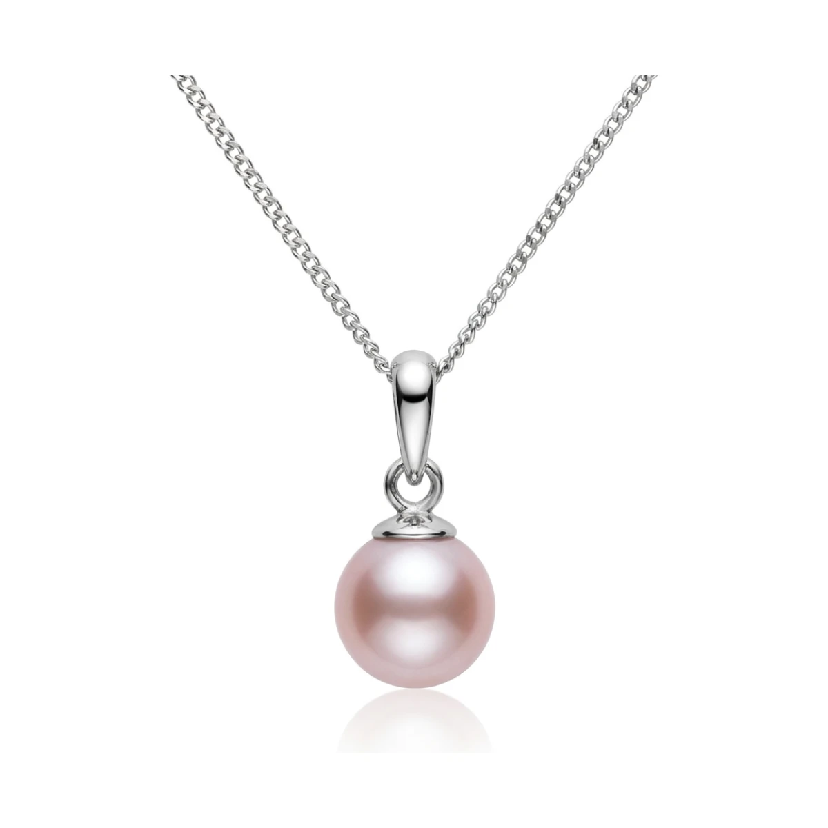 Simple Akoya Cultured Pearl Pendant 7.5-8.0 mm  |  9ct White Gold