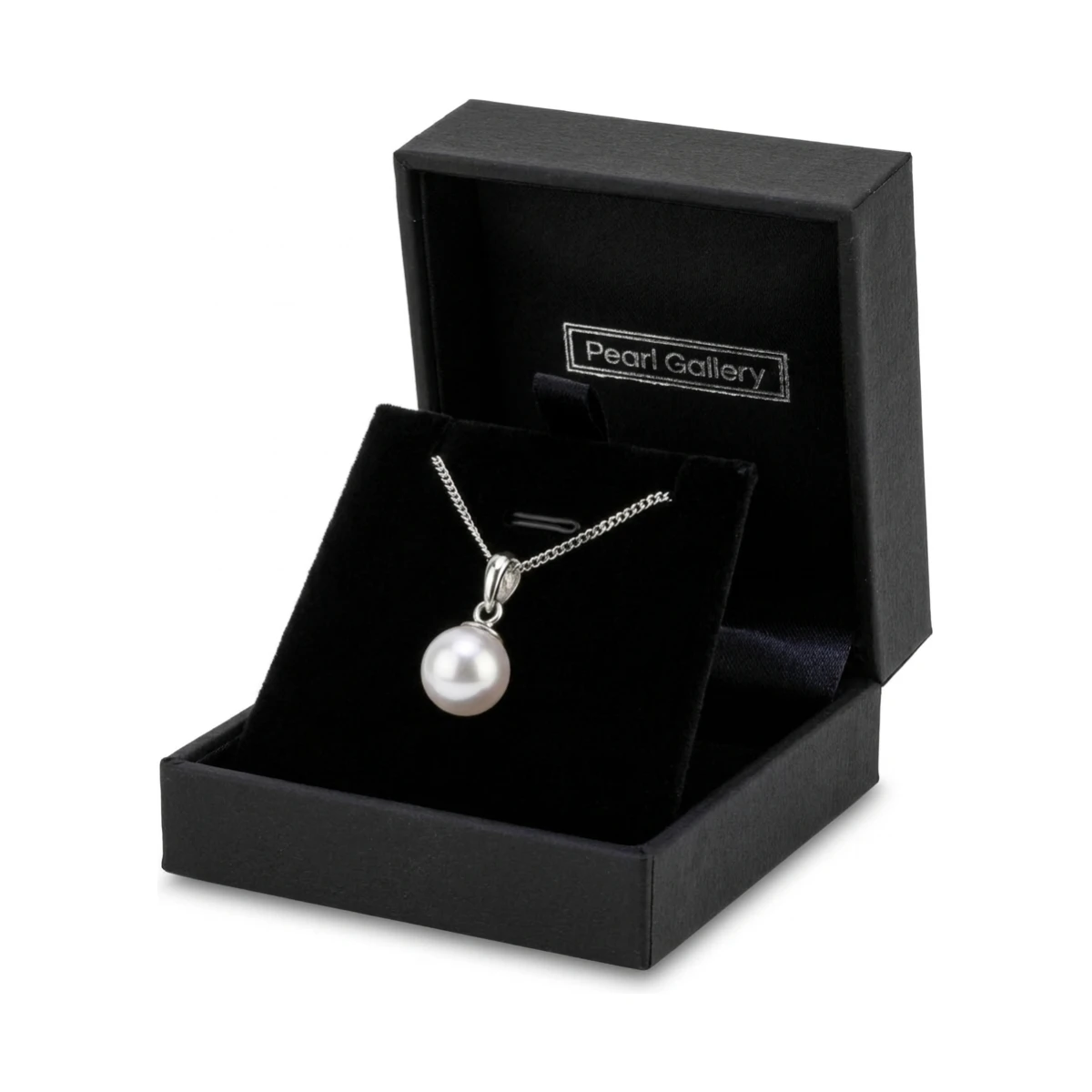White Akoya Cultured Pearl Pendant 7.5-8.0 mm  |  18ct White Gold