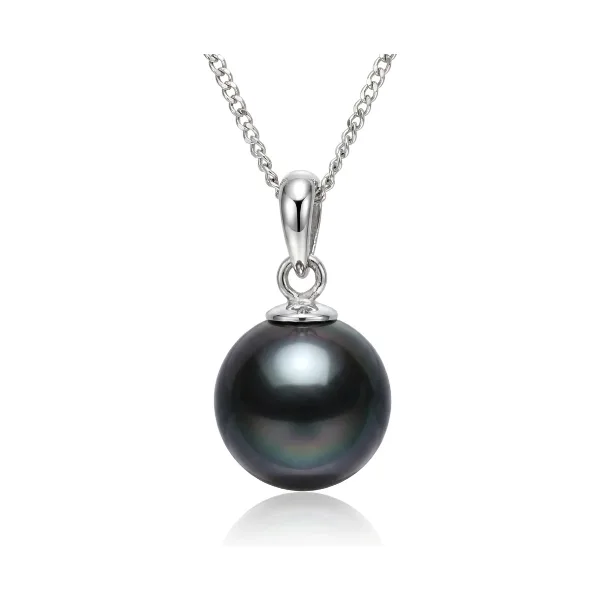 Black Akoya Cultured Pearl Pendant 7.5-8.0 mm  |  18ct White Gold