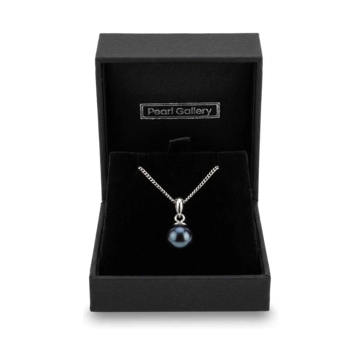 Black Akoya Cultured Pearl Pendant 7.5-8.0 mm  |  18ct White Gold