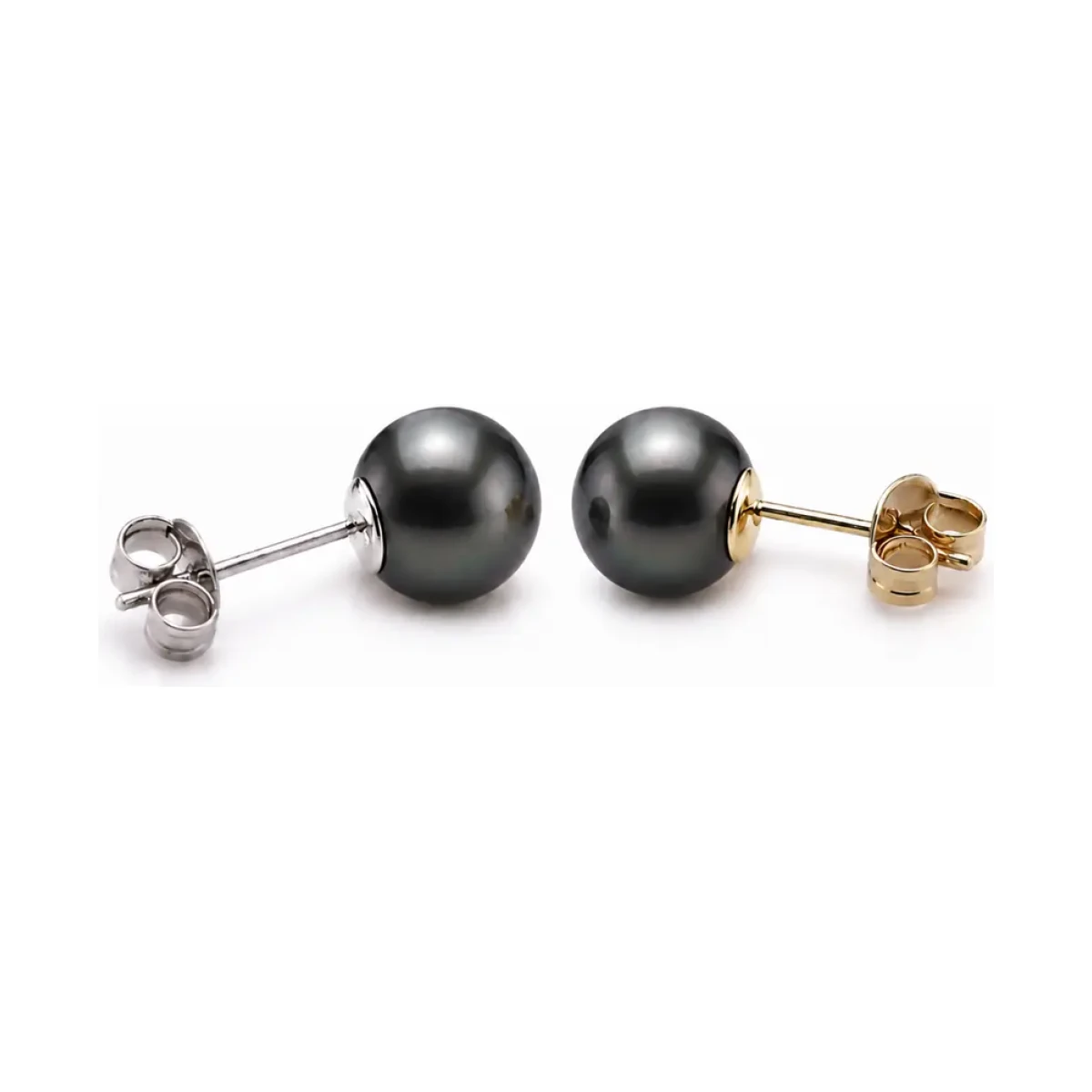 Black Akoya Stud Earrings  |  6.0-6.5 mm
