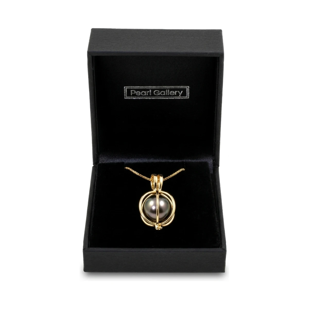 Captive Pearl Cage Pendant  |  Gold