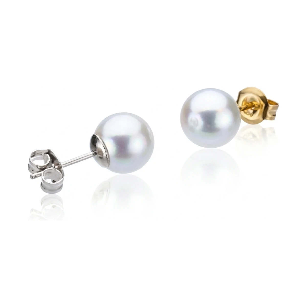 Grey Akoya Stud Earrings  |  4.0-4.5 mm