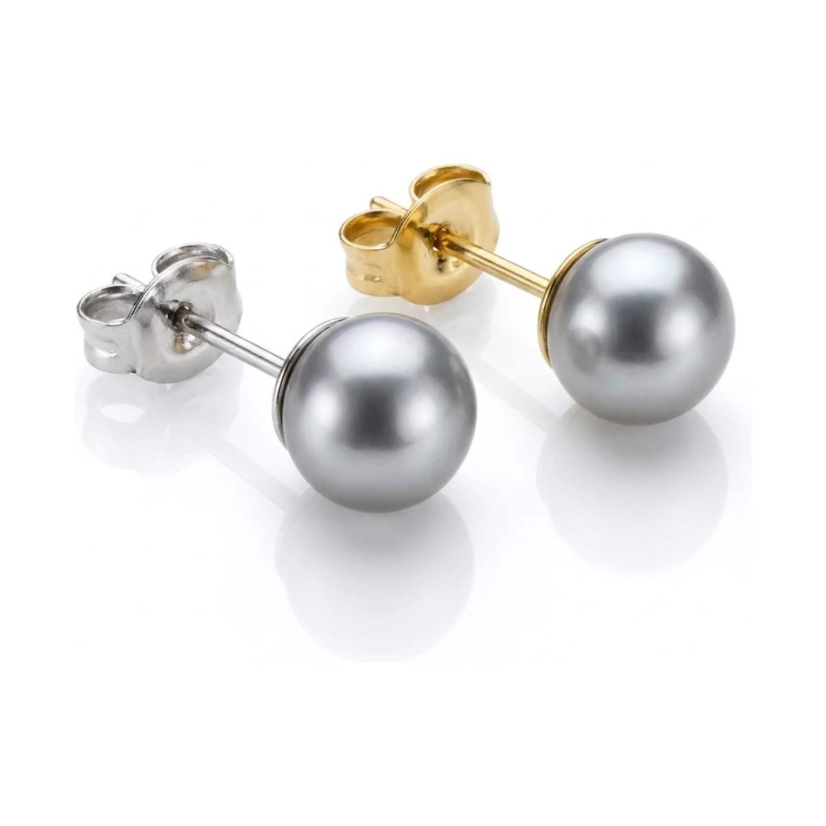 Grey Akoya Stud Earrings  |  4.0-4.5 mm