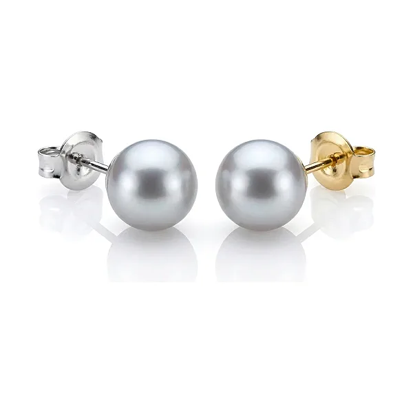 Grey Akoya Stud Earrings  |  4.5-5.0 mm