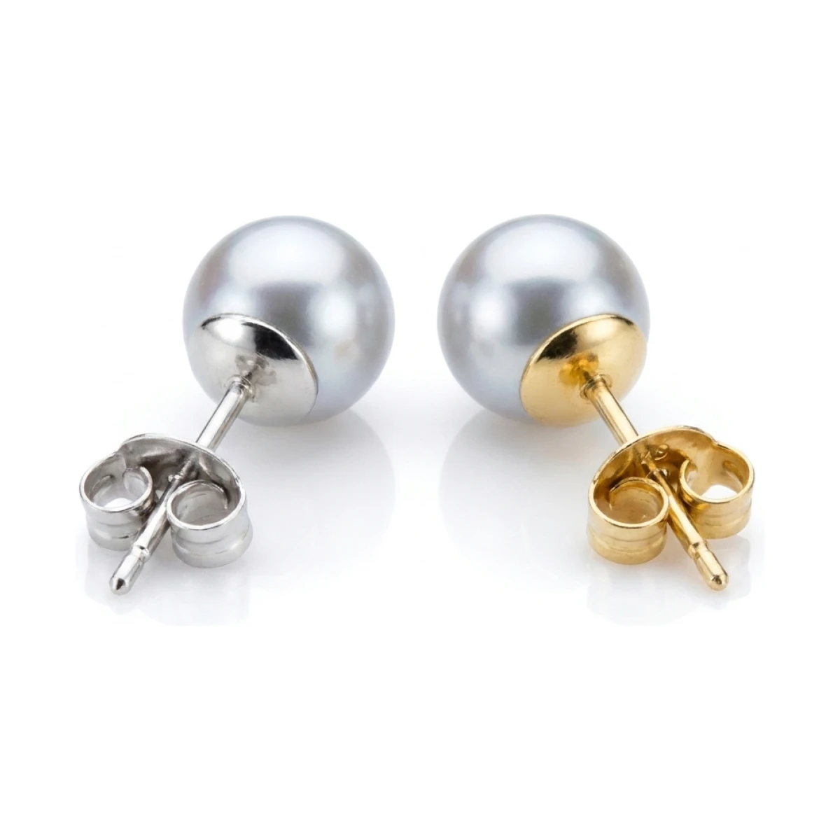 Grey Akoya Stud Earrings  |  4.5-5.0 mm