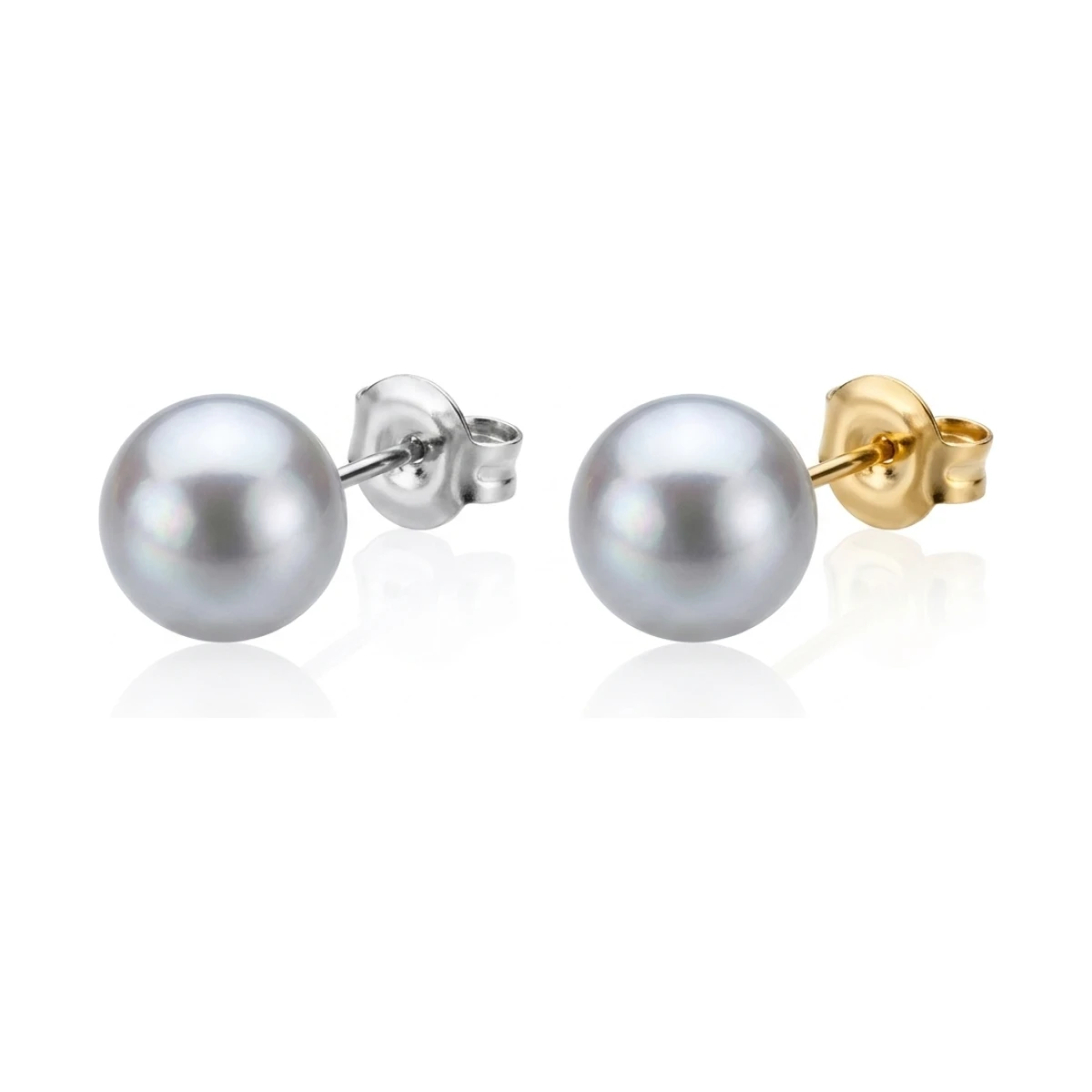 Grey Akoya Stud Earrings  |  5.0-5.5 mm