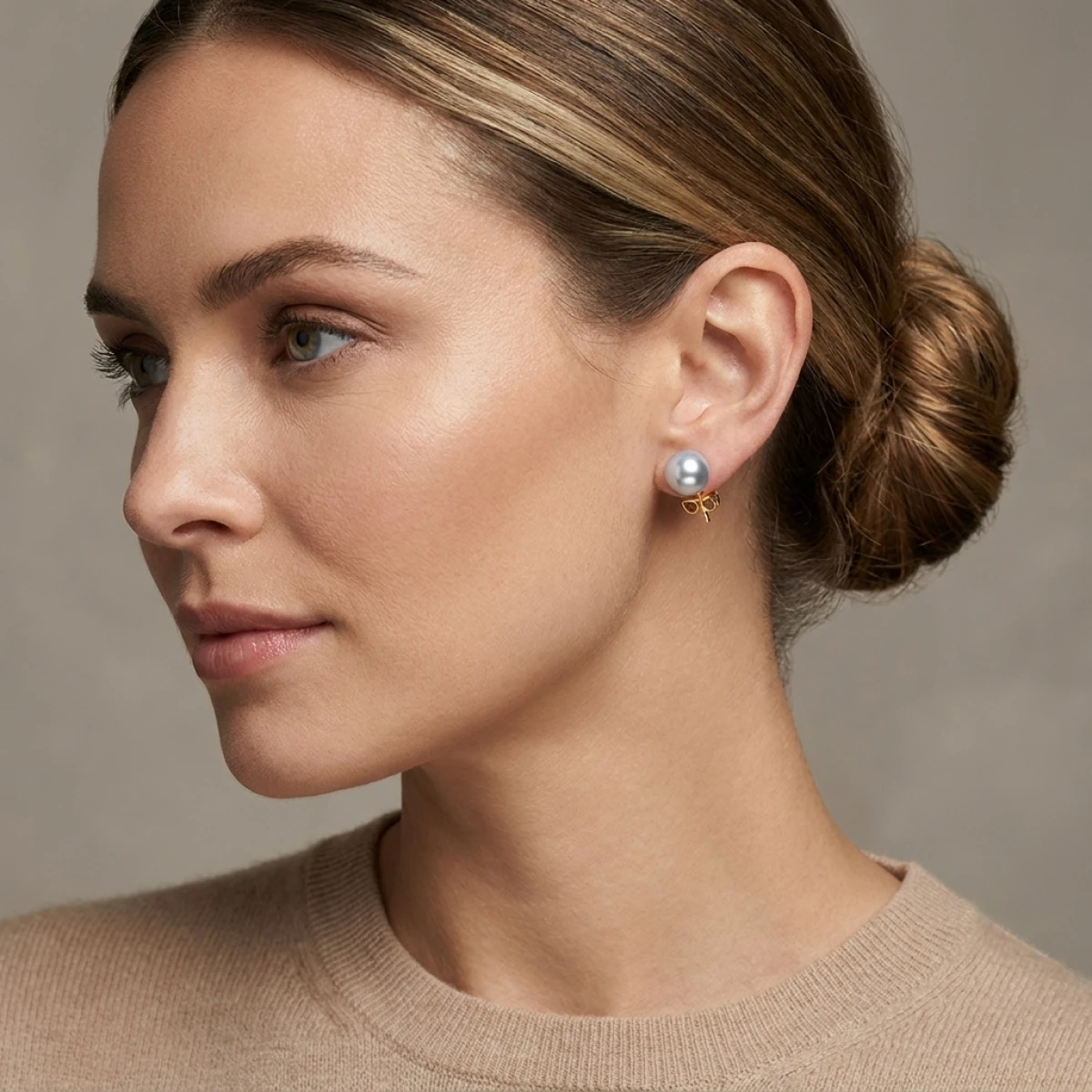 Grey Akoya Stud Earrings  |  5.0-5.5 mm