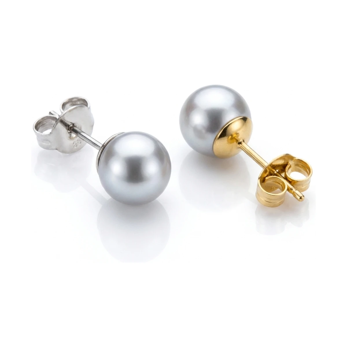 Grey Akoya Stud Earrings  |  5.0-5.5 mm