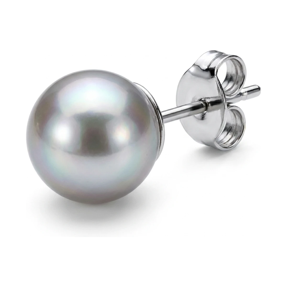 Grey Akoya Stud Earrings  |  6.0-6.5 mm