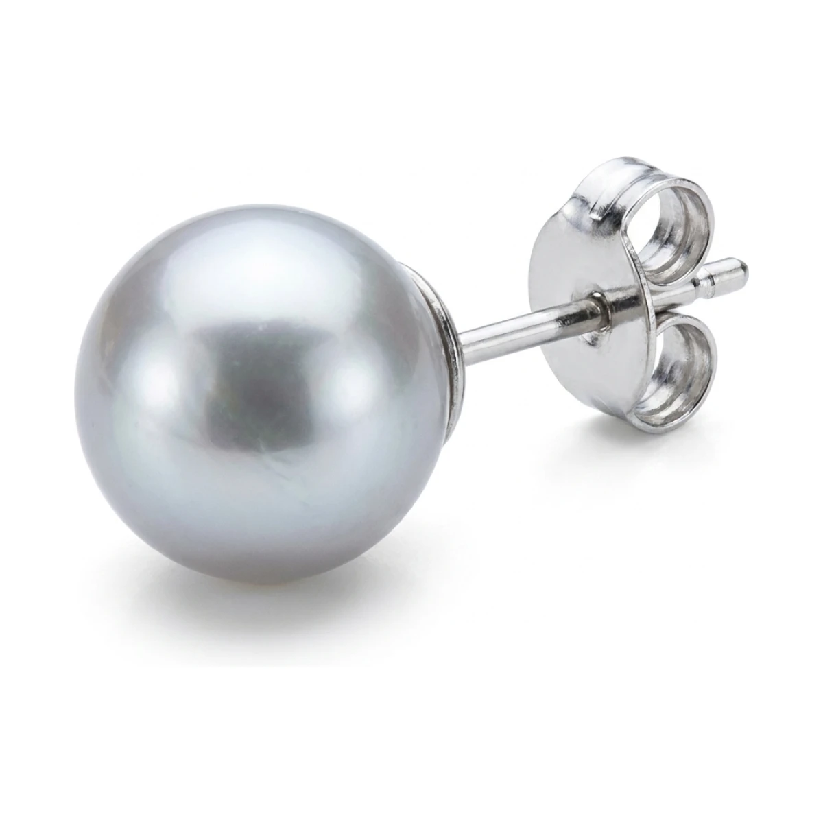 Grey Akoya Stud Earrings  |  6.5-7.0 mm