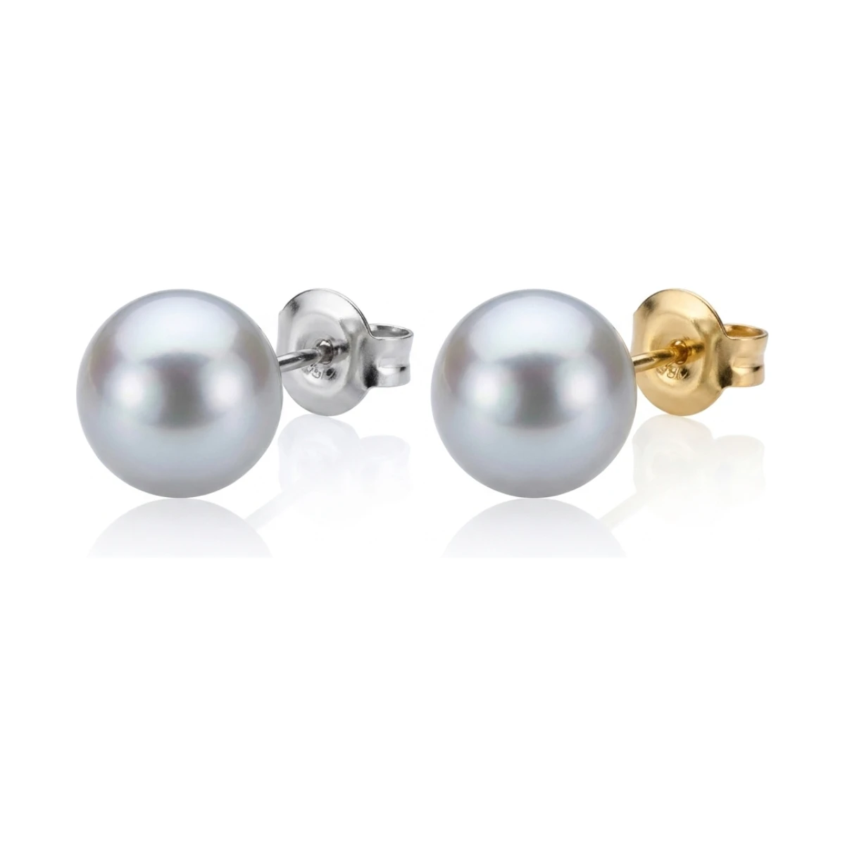 Grey Akoya Stud Earrings  |  8.0-8.5 mm