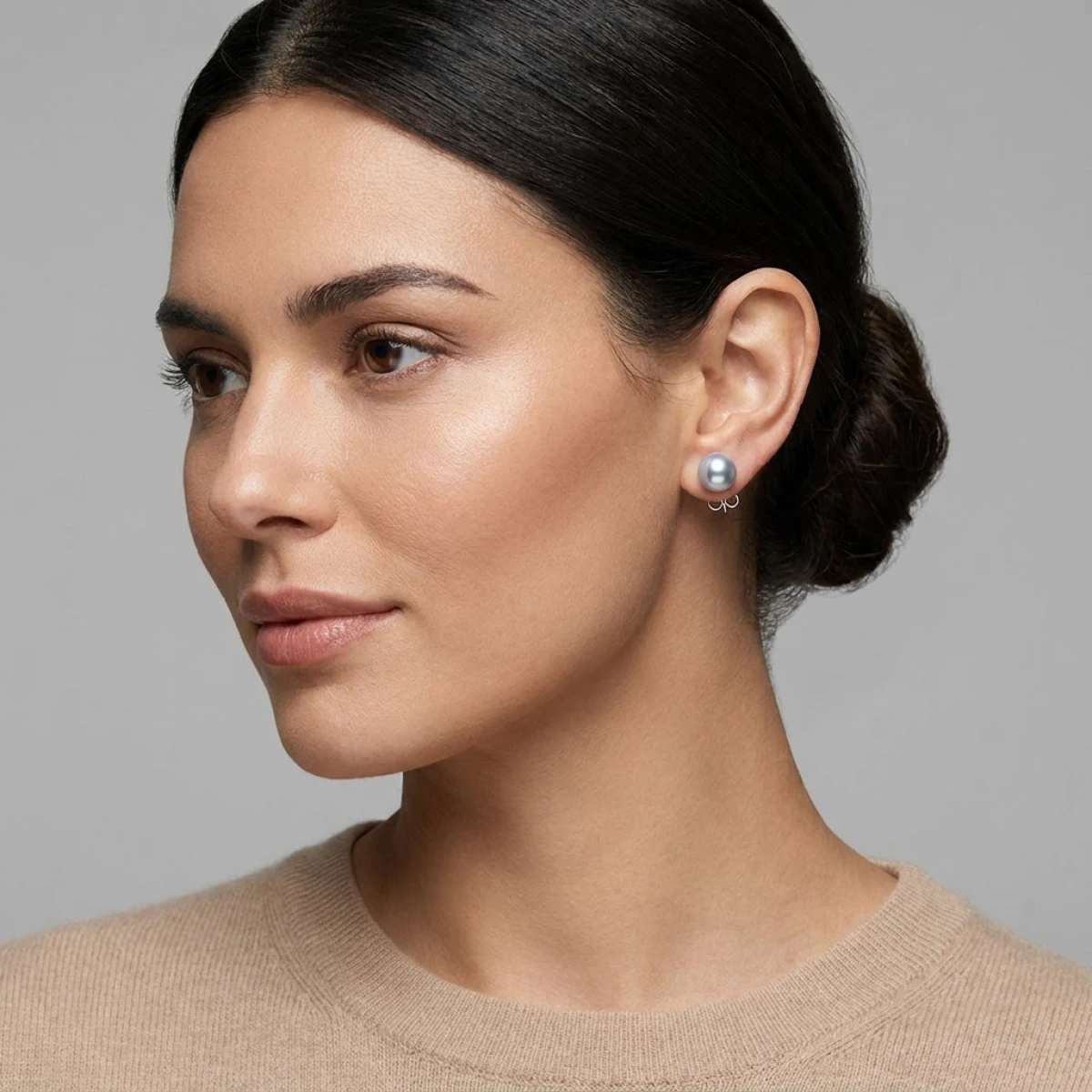 Grey Akoya Stud Earrings  |  8.0-8.5 mm