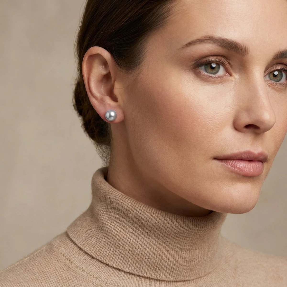Grey Akoya Stud Earrings  |  9.0-9.5 mm