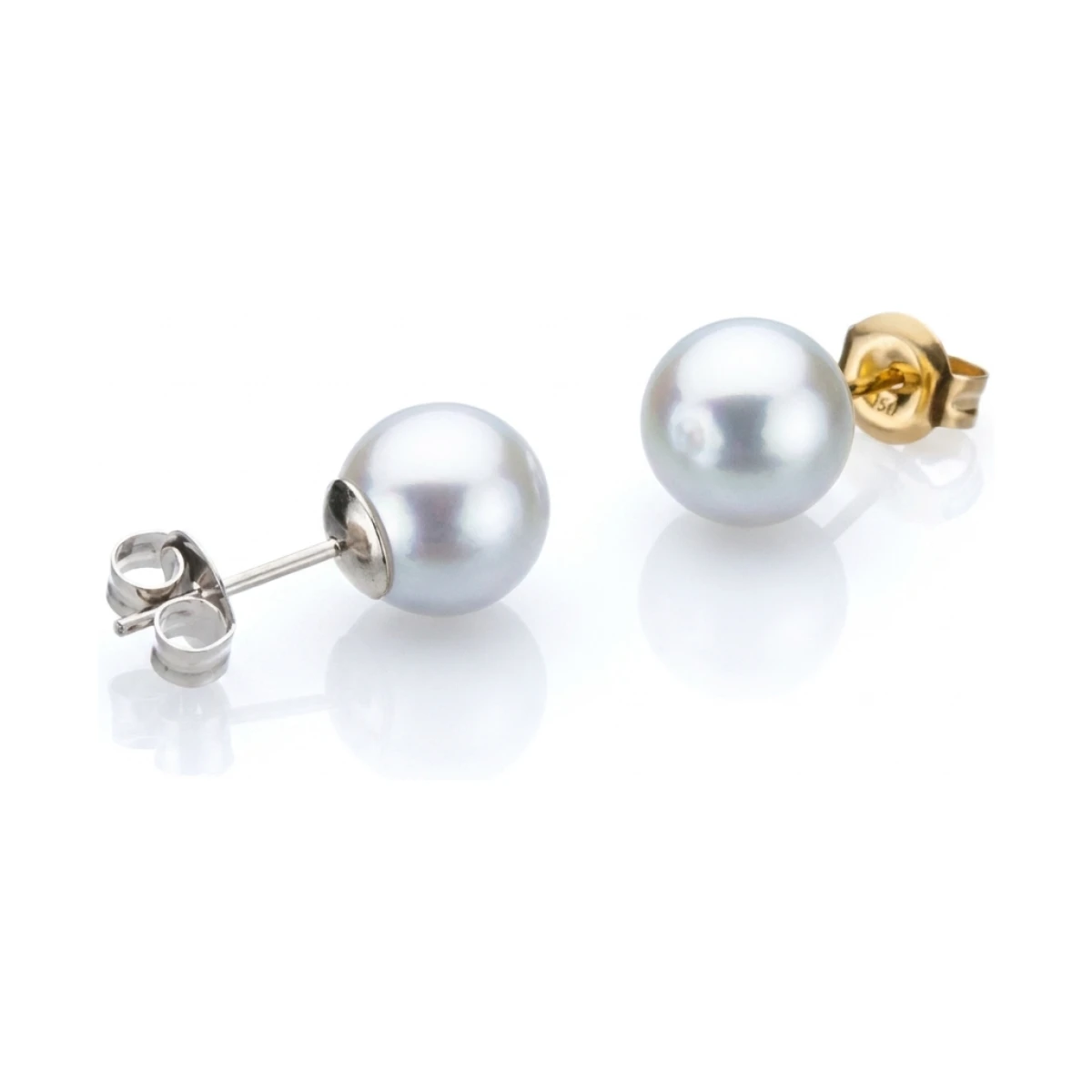 Grey Akoya Stud Earrings  |  9.0-9.5 mm