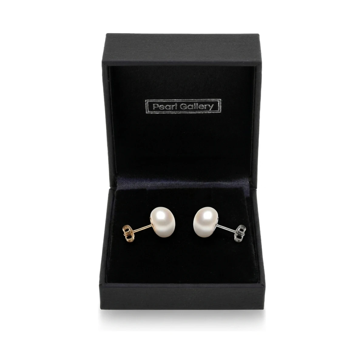 White Freshwater Bouton Stud Earrings  |  11mm 