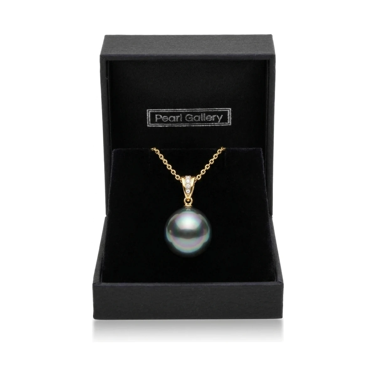 Tahitian Drop Pearl & Diamond Pendant | 18ct Gold