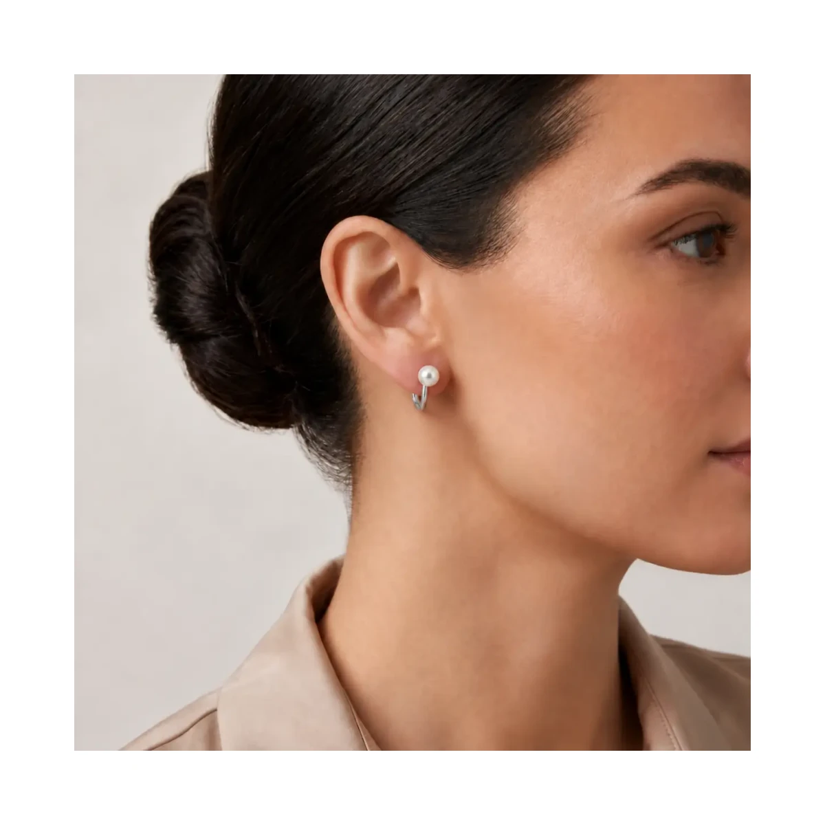 Akoya Pearl Clip-On Stud Earrings 6/6.5mm  |  9ct White Gold