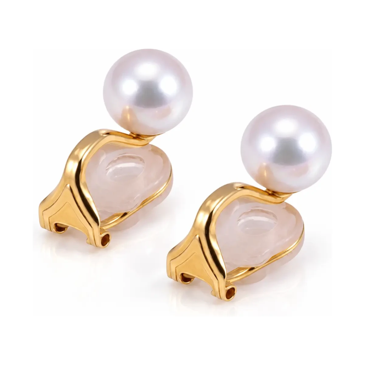 Akoya Pearl Clip-On Stud Earrings 6/6.5mm  |  9ct Yellow Gold