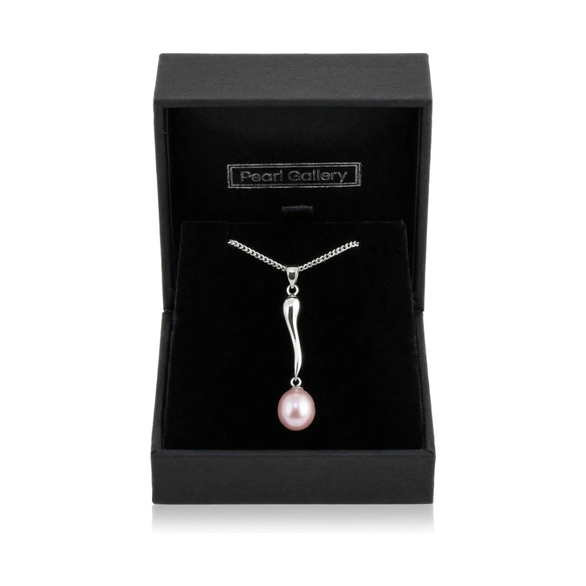  Freshwater Cultured Pearl Long Drop Pendant  |  Silver