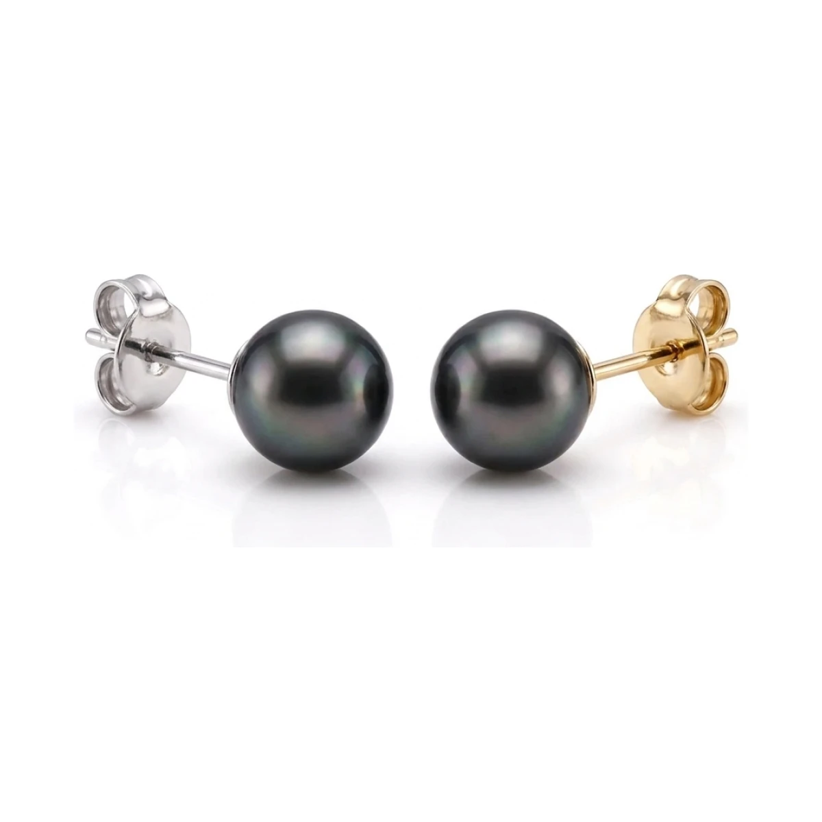 Black Akoya Stud Earrings  |  5.5-6.0 mm