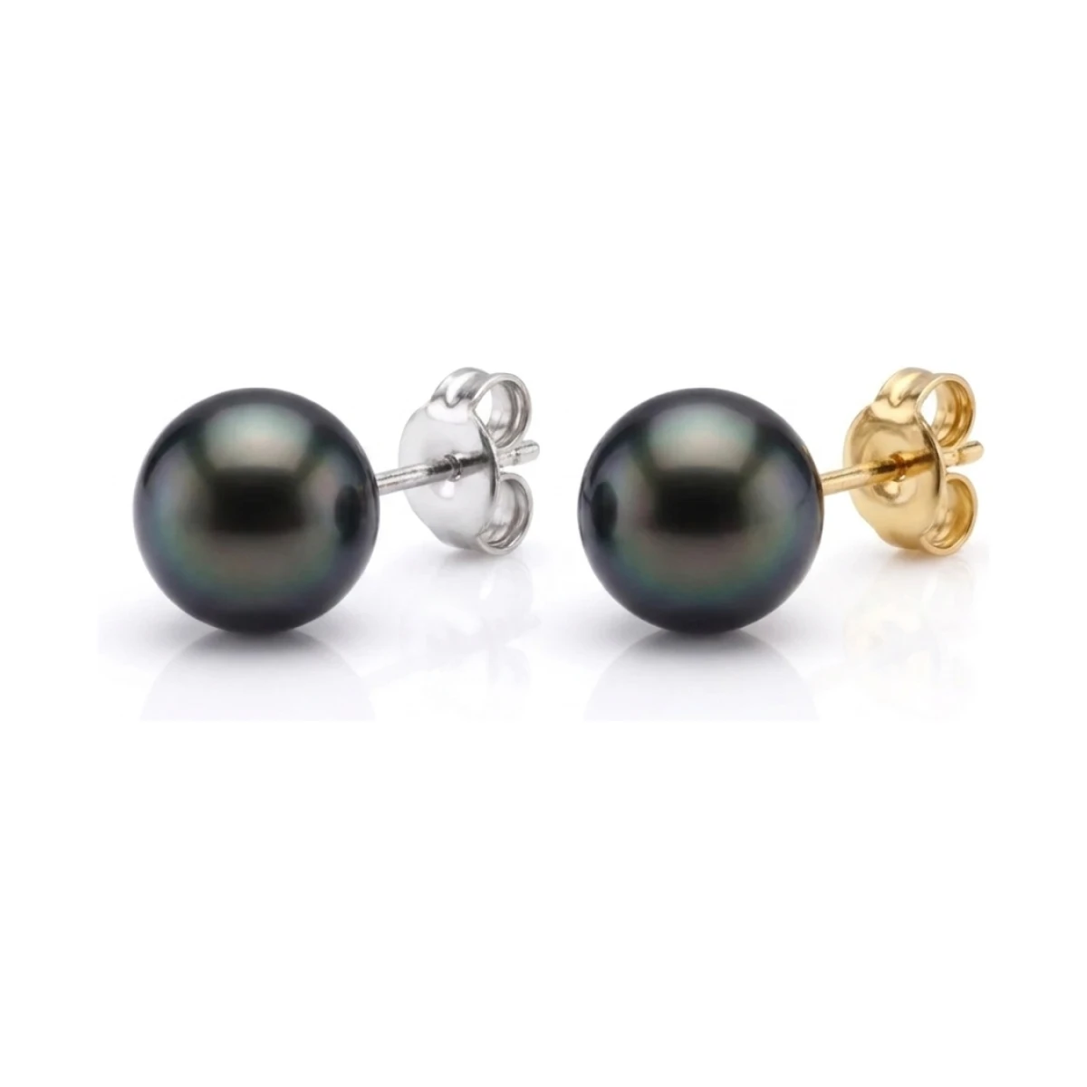 Black Akoya Stud Earrings  |  6.5-7.0 mm