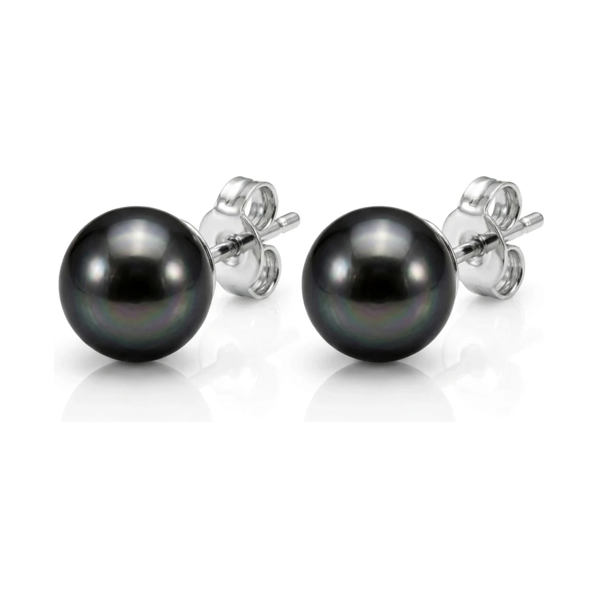 Black Akoya Stud Earrings  |  9.0-9.5 mm