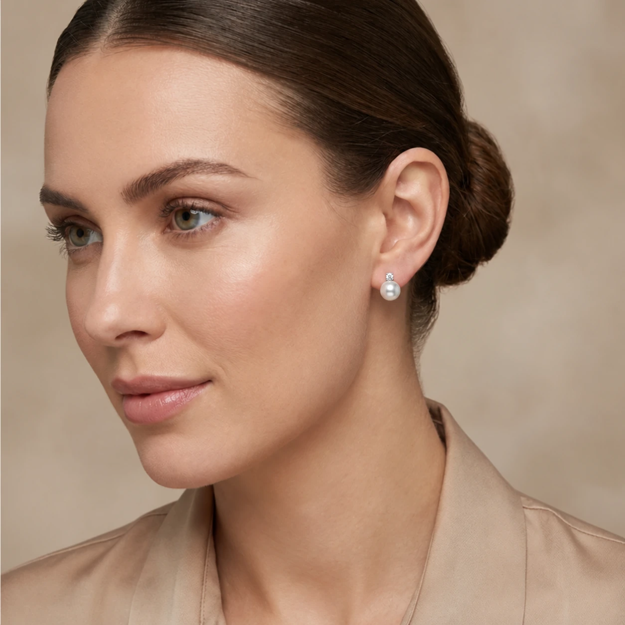 Akoya Pearl & Diamond 4 Claw Stud Earrings  |  18ct White Gold