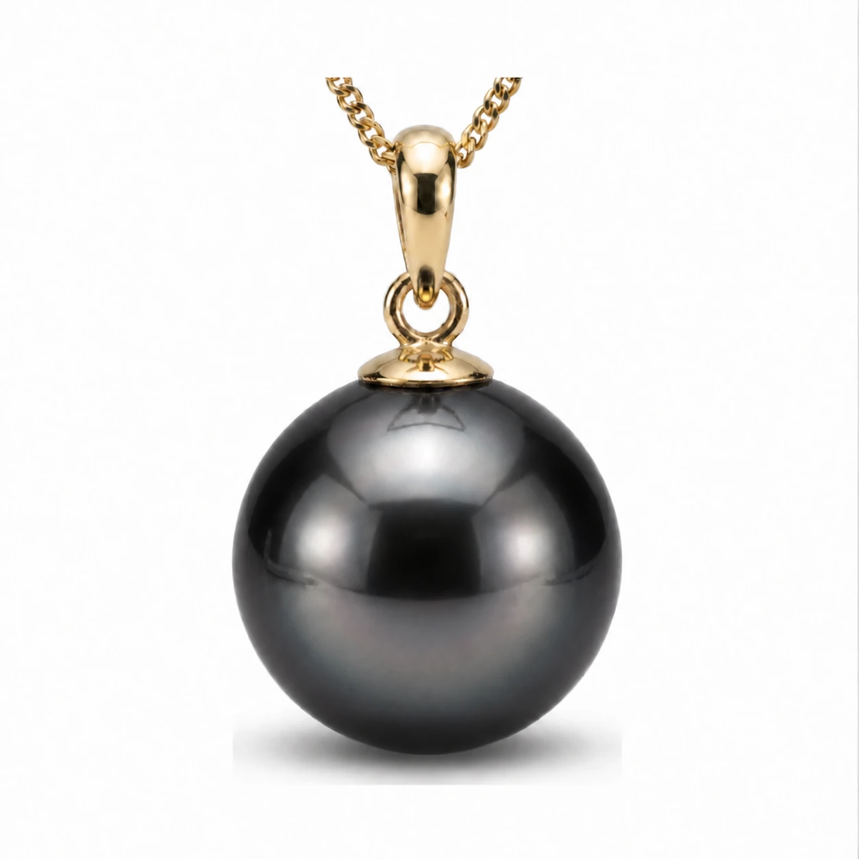 Tahitian Pearl Simple Pendant  |  9ct Yellow Gold