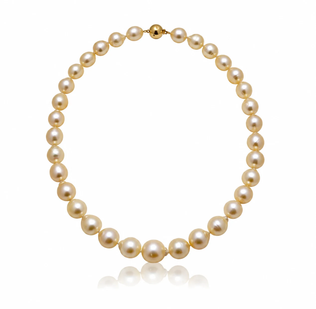 South Sea Baroque Pearl Necklace 9 to 13.5 mm 