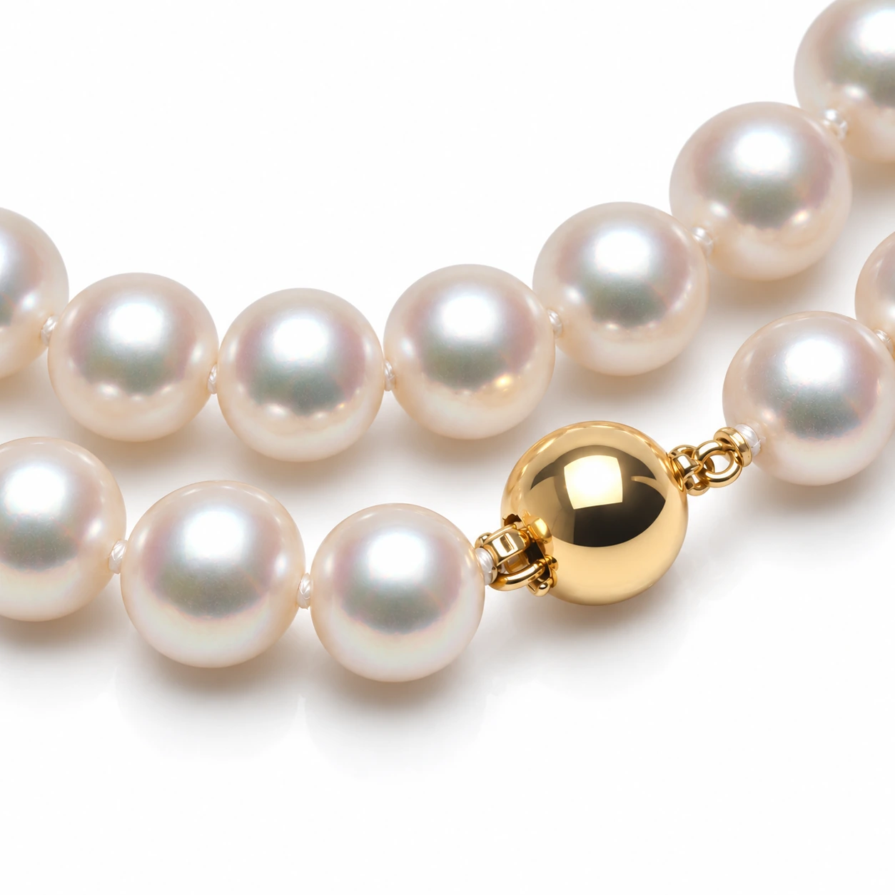 White Akoya Pearl Necklace | Hanadama Grade | 8.5-9.0 mm  