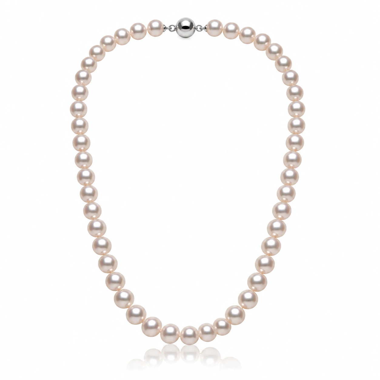 White Akoya Pearl Necklace | Hanadama Grade | 8.5-9.0 mm  