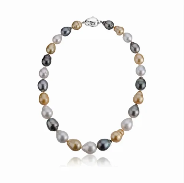 South Sea & Tahitian Pearl Multicolor Baroque Pearl Necklace | 12-15.5mm