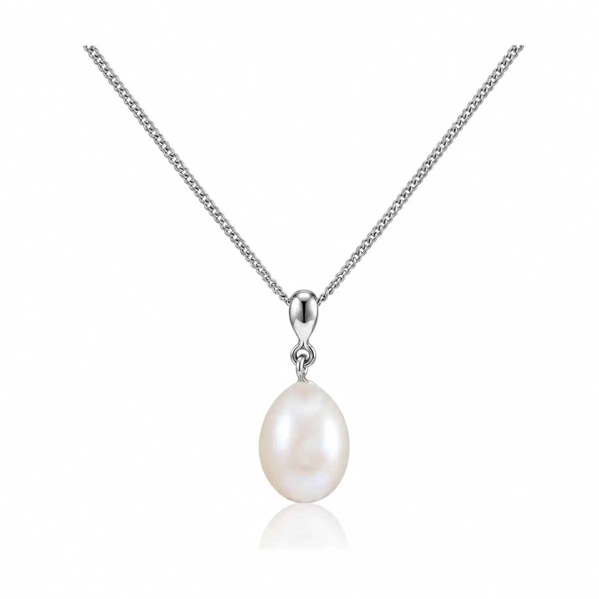 Simple small freshwater pearl drop pendant