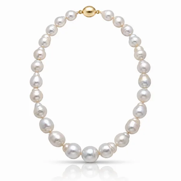 South Sea Baroque Pearl Necklace 9 to 14mm
