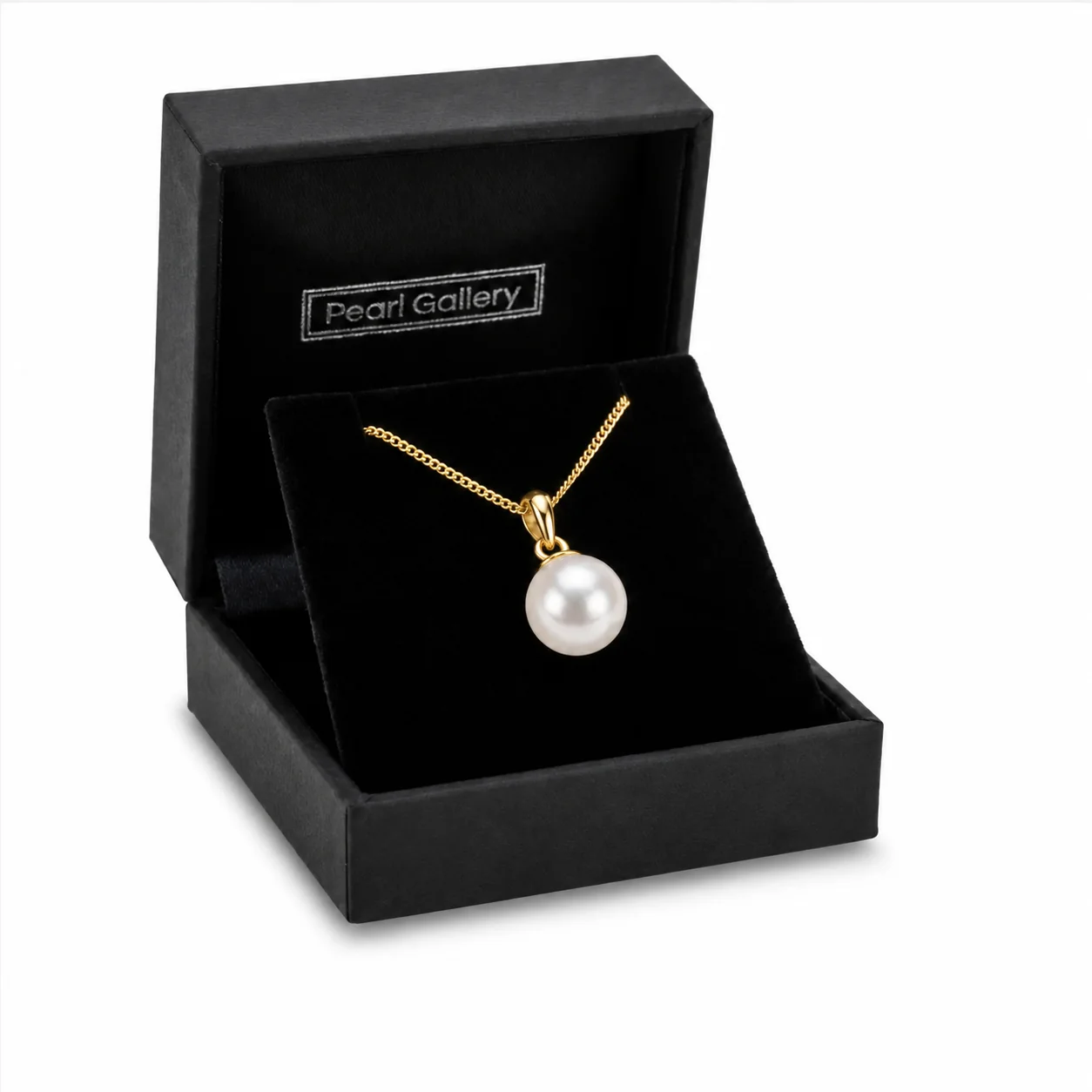White Akoya Cultured Pearl Pendant 8.0-8.5 mm | 18ct Yellow Gold