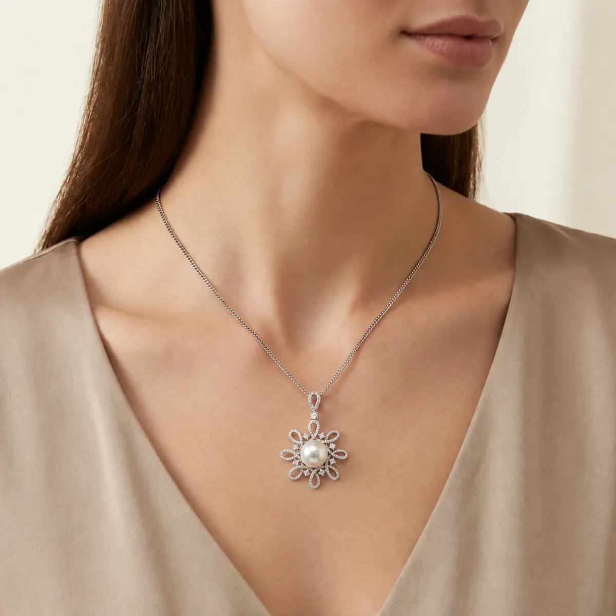Fabulous South Sea Pearl And Diamond Pendant